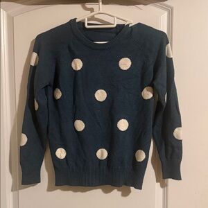 Teal Polka Dot Sweater
